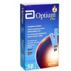 Тест-полоски Optium Plus, 50 шт. в упаковке