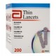 Ланцеты Thin Lancets, 200 шт. в уп.