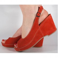 Женские ортопедические босоножки с массажной стелькой VESUVIO RED 505, Mubb