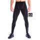 Тайтсы теплые мужские для бега Totalfit TG-7 (черные с серым)