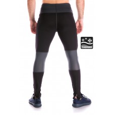 Тайтсы теплые мужские с термальными зонами Totalfit TG-2 (черные с серым)