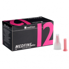 Иглы для инсулиновых шприц-ручек Wellion MEDFINE plus 0,25мм (31G) х 12мм, 100шт.